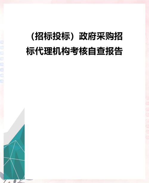 政府采购招标代理机构考核自查报告